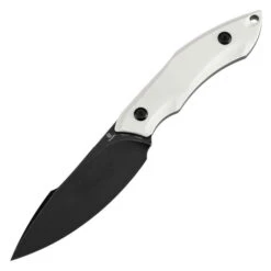 Tenable Luccio Fixed Blade Knife White G10 Handle 14C28N Plain Blackwash Blade G007A3 -White Mountain Knives Shop 007 77947.1738947240
