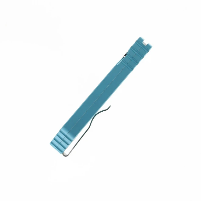 Protech Gridlock Auto Knife Tiffany Blue Aluminum Handle Magnacut Drop Point Plain Edge Stonewash Finish PT205-Gridlock LTD T. Blue 8 Protech Gridlock Auto Knife Tiffany Blue Aluminum Handle Magnacut Drop Point Plain Edge Stonewash Finish PT205-Gridlock LTD T. Blue - Image 6