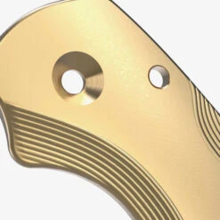 Flytanium Lotus Brass Scales For Spyderco Para 3 Knife FLY-1014 -White Mountain Knives Shop 1014 2 74295.1677011156