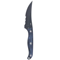 CRKT Clever Girl Fixed Blade Knife Blue Marbled G10 Handle SK-5 Serrated Edge Plain Black Blade 2709B