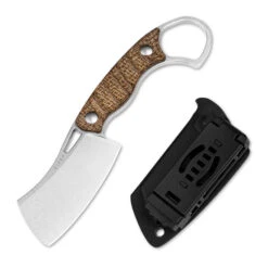 Kizer Little Rhino Fixed Blade Knife Burlap Micarta Handle AEB-L Plain Edge 1065A4