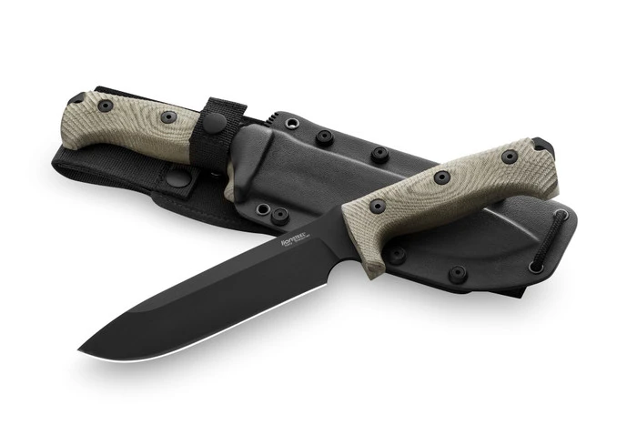 Lion Steel M7 Fixed Blade Knife Green Micarta Handle Plain Sleipner Blade M7BCVG