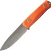 LionSteel Fixed Blade Knife Orange G10 Handle Sleipner Plain Edge Stonewash Finish B41GOR -White Mountain Knives Shop 18 87405 Product Primary Image 15071.1645814546