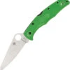 Spyderco Pacific Salt Folding Knife Green FRN Handle Drop Point Plain Edge C91FPGR2 -White Mountain Knives Shop 18 89374 Product Primary Image 01857.1640890391