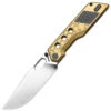Artisan Cutlery Folding Knife Gold Titanium Handle S35VN Drop Point Plain Edge Stonewash Finish 1878G-GL -White Mountain Knives Shop 1878G YE 72174.1748278250