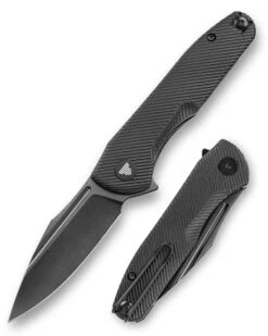 Trivisa Antliae-03B Liner Lock Folding Knife 3.26" 14C28N Steel Black G10 Handle