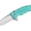 Hogue X1 Micro Knife Aqua Blue Aluminum Handle Drop Point Plain Edge HO24173 -White Mountain Knives Shop 1 54074.1642094726