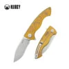 Kubey Timberwolf Folding Knife Yellow Ultem Handle 14C28N Kurki Plain Edge Stonewash Finish KU208E 1 Kubey Timberwolf Folding Knife Yellow Ultem Handle 14C28N Kurki Plain Edge Stonewash Finish KU208E -White Mountain Knives Shop 208E 15804.1744886818