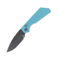 Protech Gridlock Auto Knife Tiffany Blue Aluminum Handle Magnacut Drop Point Plain Edge Stonewash Finish PT205-Gridlock LTD T. Blue