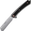 Buck Hiline Folding Knife Gray Aluminum/Black G10 Inlay Handle D2 Cleaver Plain Edge Stonewash Finish BU263GYS