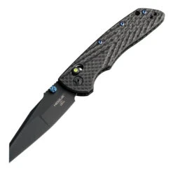 (Open Box) Returned Hogue Deka Folding Knife Black Carbon Fiber Handle 20CV Modified Wharncliffe Plain Black Blade 24298-LIM