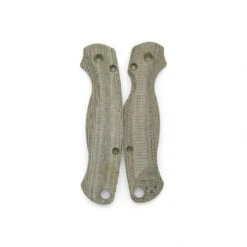 Spyderco Lotus Green Canvas Micarta Scales For Spyderco Paramilitary 2 Knife Natural Finish FLY-807