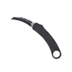 Tekto Karambit OTF Auto Knife Black Aluminum Alloy Handle 400C Talon Plain Black Blade TKKBK