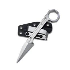 Kubey Hydra Design 12.7 Fixed Blade Knife Skeletonized Handle 14C28N Tanto Point Plain Edge Bead Blast Finish KU364 -White Mountain Knives Shop 364 4 21462.1669211007