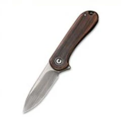 Civivi Mini Elementum Folding Knife Black Hand Rubbed Copper Handle 14C28N Plain Edge C18062Q-2