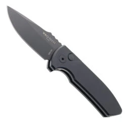 Pro-Tech SBR Short Bladed Auto Knife Smooth Black Handle S35VN Plain Black Blade PTLG403