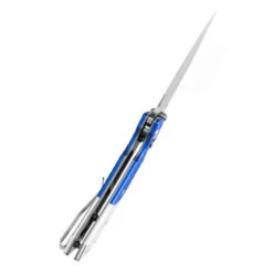 WMK Exclusive Tenable Fenrir Folding Knife Button Lock Blue Frag Aluminum 14c28n Blade T1034S1 -White Mountain Knives Shop 5 2 70014.1736770112