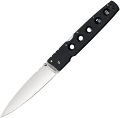 Cold Steel Hold Out Lockback Folding Knife Black G10 Handle S35VN Spear Point Plain Edge Satin Finish CS11G6