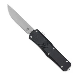 CobraTec Large FS-X Gen II OTF Auto Knife Black Aluminum Handle D2 Plain Edge CT-LBLKFS-XGEN2DNS