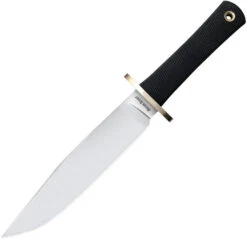Cold Steel Recon Scout Bowie Fixed Blade Knife Black Checkered Kray-Ex Handle CPM-3V Plain Edge Satin Finish CS37RS