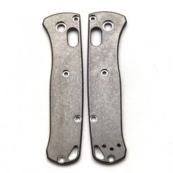 Flytanium Antique Stonewash Titanium Scales For Benchmade Mini Bugout Knife