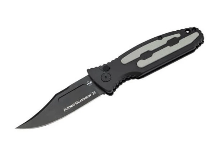 Boker Kalashnikov 74 Auto Knife Black Aluminum Handle D2 Plain Black Blade 01KALS136 3 Boker Kalashnikov 74 Auto Knife Black Aluminum Handle D2 Plain Black Blade 01KALS136