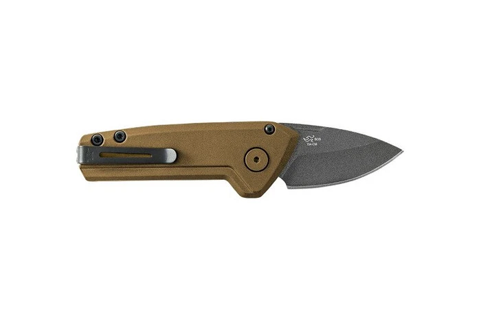 Buck 839 Mini Deploy Auto Knife Bronze Aluminum Handle 154CM Drop Point Plain Black Blade 0839BRS1-B 4 Buck 839 Mini Deploy Auto Knife Bronze Aluminum Handle 154CM Drop Point Plain Black Blade 0839BRS1-B - Image 2