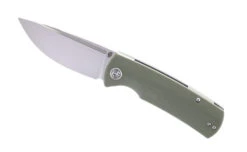 Petrified Fish Beluga Folding Knife Green G10 Handle K110 Plain Edge Sandblast Finish PFP01-GR