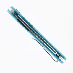 Bestechman Dundee Folding Knife Light Blue G10 Handle D2 Plain Edge Stonewash/Satin Finish BMK09B -White Mountain Knives Shop BESTECH BMK09B 04 57143.1724187932