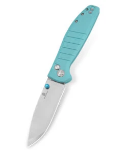 Bestech Goodboy Folding Knife Light Blue G10 Handle D2 Plain Edge Satin/Flat Stonewash Finish BMK04B -White Mountain Knives Shop BMK04B 2 39182.1695227159