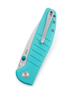 Bestech Goodboy Folding Knife Light Blue G10 Handle D2 Plain Edge Satin/Flat Stonewash Finish BMK04B