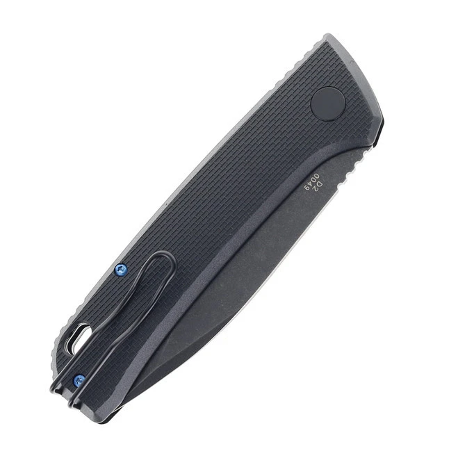 Boker Automatic Knife Black Grivory Handle D2 Drop Point Plain Edge Black Stonewash Finish 01BO921 6 Boker Automatic Knife Black Grivory Handle D2 Drop Point Plain Edge Black Stonewash Finish 01BO921 - Image 4