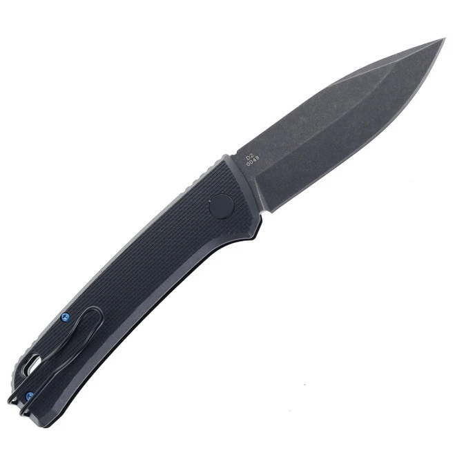 Boker Automatic Knife Black Grivory Handle D2 Drop Point Plain Edge Black Stonewash Finish 01BO921 4 Boker Automatic Knife Black Grivory Handle D2 Drop Point Plain Edge Black Stonewash Finish 01BO921 - Image 2