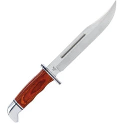 Buck Heritage Woodsman Fixed Blade Knife Brown DymaLux Handle 420HC Plain Edge Satin Finish BU120CCS1