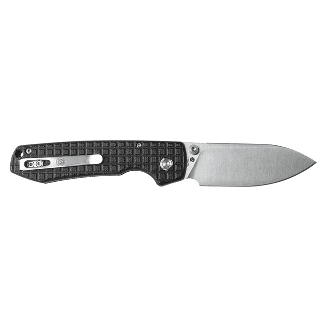 WMK Exclusive Vosteed Raccoon Button Lock Pocket Knife Black Micarta Frag Pattern Handle 14C28N Plain Edge RC3SVM13 4 WMK Exclusive Vosteed Raccoon Button Lock Pocket Knife Black Micarta Frag Pattern Handle 14C28N Plain Edge RC3SVM13 - Image 2