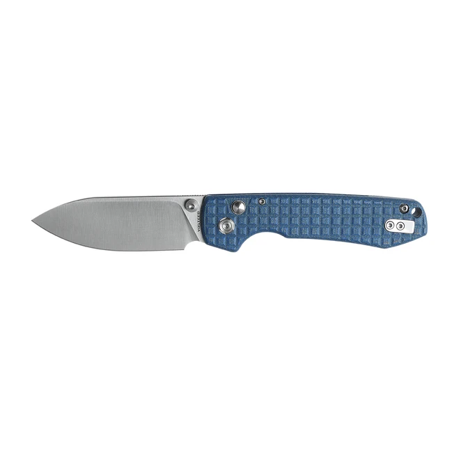 WMK Exclusive Vosteed Raccoon Button Lock Folding Knife Blue Micarta Frag Pattern Handle 14C28N Plain Edge RC3SVM17 3 WMK Exclusive Vosteed Raccoon Button Lock Folding Knife Blue Micarta Frag Pattern Handle 14C28N Plain Edge RC3SVM17