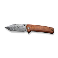 Civivi Bhaltair Folding Knife Guibourtia Wood Handle Damascus Tanto Plain Edge C23024-DS1 -White Mountain Knives Shop C23024 DS1 Bhaltair 8 10924.1691516229