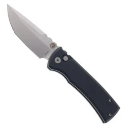 Chaves Knives Pro-Tech Automatic Redencion 229 Folding Knife Black Aluminum Handle S35VN Tanto Blade