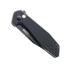 CJRB Riff Button Lock Folding Knife Black G10 Handle AR-RPM9 Drop Point Plain Black Blade J1928-BBK -White Mountain Knives Shop CJRB 1928 BBK 01 29483.1683652987