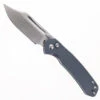 WMK Exclusive CJRB Pyrite Bowie J1942-AL Gray Aluminum Handle Button Lock AR-RMP9 Bowie Blade -White Mountain Knives Shop CJRB BOWIE PYRITE J1942 AL 05 41825.1714149318