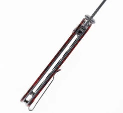 WMK Exclusive CJRB Pyrite Folding Knife Black & Red Gmascus G10 Handle AR-RPM9 Drop Point Plain Edge Stonewash Finish J1925-MFS -White Mountain Knives Shop CJRB J1925 MFS 04 73548.1679942158