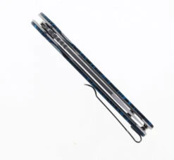 WMK Exclusive CJRB Pyrite Wharncliffe Folding Knife Black & Blue Gmascus G10 Handle AR-RPM9 Wharncliffe Plain Edge Stonewash Finish J1925A-DBU -White Mountain Knives Shop CJRB J1925A DBU 02 91577.1685545339