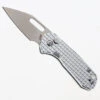 WMK Exclusive CJRB Mini Pyrite Frag Pattern Button Lock Pocket Knife Aluminum Handle AR-RPM9 Warncliffe Plain Edge Stonewash Finish J1933-AL -White Mountain Knives Shop CJRB J1933 AL 05 79262.1698782812