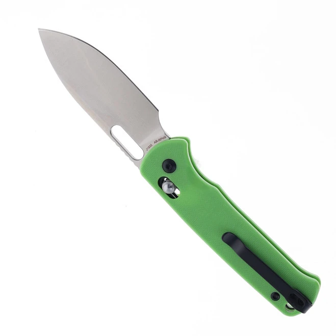 CJRB Hectare Pocket Knife Crossbar Lock Green G10 Handle AR-RPM9 Steel J1935-GN 4 CJRB Hectare Pocket Knife Crossbar Lock Green G10 Handle AR-RPM9 Steel J1935-GN - Image 2