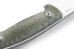 Lionsteel M2M Fixed Blade Knife Green Canvas Handle M390 Plain Edge Satin Finish M2M CVG -White Mountain Knives Shop CVGG 3 00784.1682559442