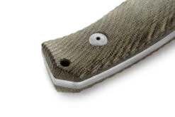 Lionsteel M3 Fixed Blade Knife Green Canvas Micarta Handle Niolox Plain Edge Satin Finish M3 CVG -White Mountain Knives Shop CVGL 3 57939.1682609367