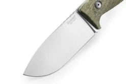 Lionsteel M3 Fixed Blade Knife Green Canvas Micarta Handle Niolox Plain Edge Satin Finish M3 CVG -White Mountain Knives Shop CVGL 4 32610.1682609366