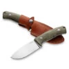 Lionsteel M3 Fixed Blade Knife Green Canvas Micarta Handle Niolox Plain Edge Satin Finish M3 CVG -White Mountain Knives Shop CVGL 06509.1682609367