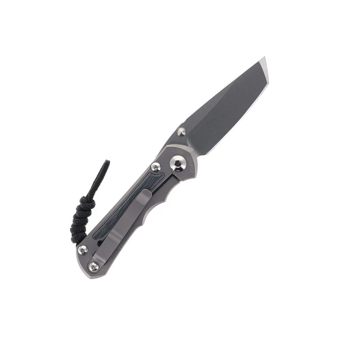 Chris Reeve Small Inkosi Folding Knife Glass Blasted Titanium Handle Black Micarta Inlay Magnacut Steel Tanto SIN-1132 4 Chris Reeve Small Inkosi Folding Knife Glass Blasted Titanium Handle Black Micarta Inlay Magnacut Steel Tanto SIN-1132 - Image 2