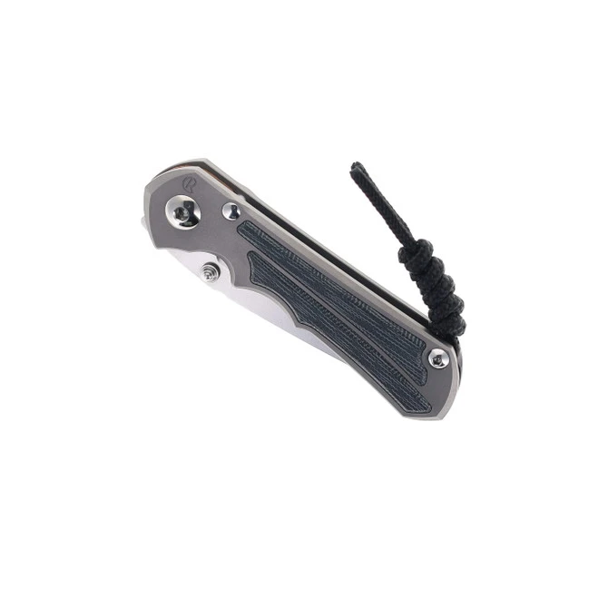 Chris Reeve Small Inkosi Folding Knife Glass Blasted Titanium Handle Black Micarta Inlay Magnacut Steel Tanto SIN-1132 5 Chris Reeve Small Inkosi Folding Knife Glass Blasted Titanium Handle Black Micarta Inlay Magnacut Steel Tanto SIN-1132 - Image 3